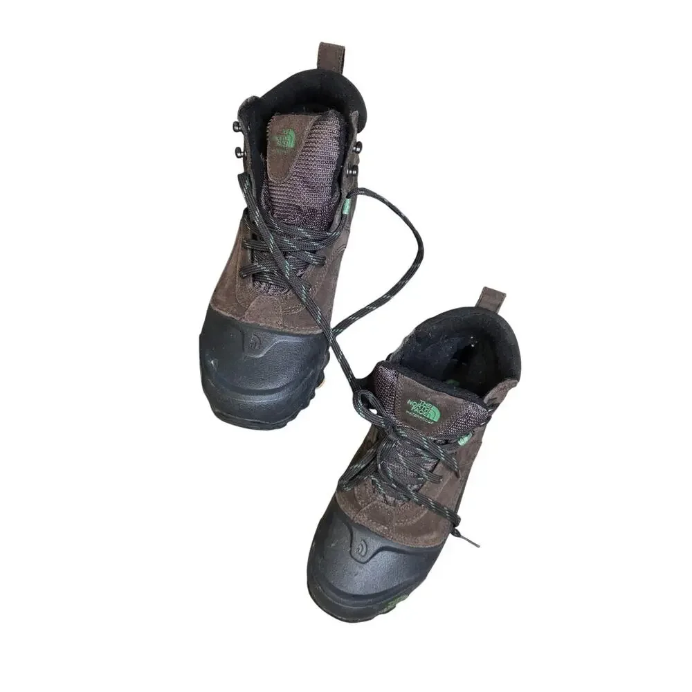 EUC The North Face Snowfuse, brown‎ rubber toe water proof boots men's sz 8